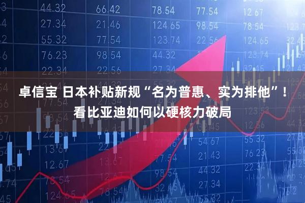 卓信宝 日本补贴新规“名为普惠、实为排他”！看比亚迪如何以硬核力破局