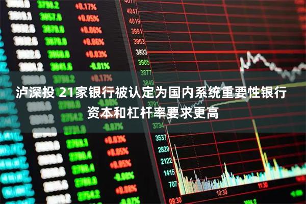 泸深投 21家银行被认定为国内系统重要性银行 资本和杠杆率要求更高