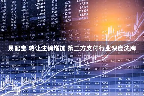 易配宝 转让注销增加 第三方支付行业深度洗牌
