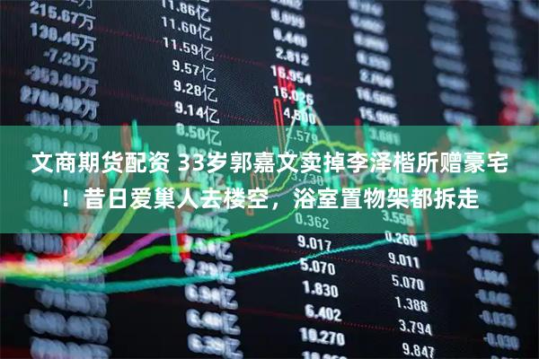 文商期货配资 33岁郭嘉文卖掉李泽楷所赠豪宅！昔日爱巢人去楼空，浴室置物架都拆走